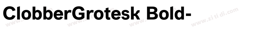 ClobberGrotesk Bold字体转换